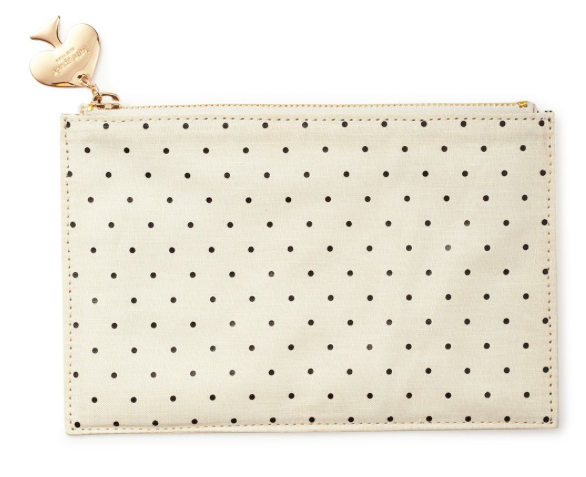 Kate Spade New York Pencil Pouch Including 2 Pencils, Sharpener, Eraser,  and Ruler, Zipper Pouch for Organizing Office Supplies
