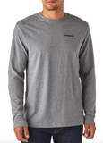 Patagonia Men's Long-Sleeved P-6 Logo Cotton T-Shirt - Industrial Green