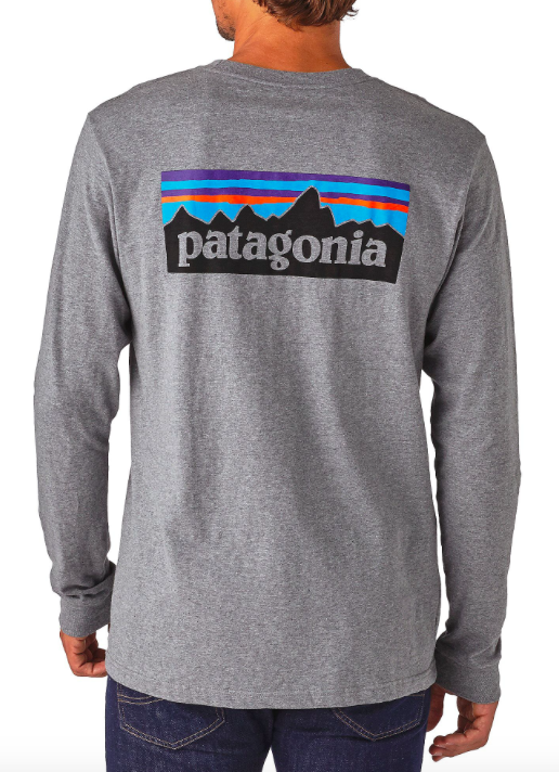 Patagonia Men's Long Sleeve P-6 Logo Cotton T-Shirt
