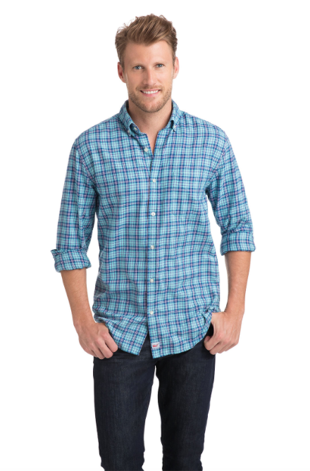 Vineyard Vines Old Coast Road Plaid Performance Flannel Classic