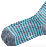 Vineyard Vines Men's Fine Stripe Socks - Capri Blue