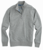 Southern Tide Boys' Heathered Skipjack 1/4 Zip Pullover - Light Grey