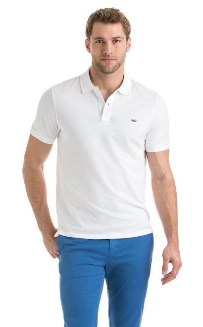 Vineyard Vines Stretch Pique Polo White Cap Krizia Martin