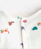 Joules Ziggy Printed Babygrow - Cream Scout and About