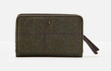 Joules Wyton Tweed Wallet - Green Check