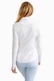 Southern Tide Womens Skipjack Athletic Quarter Zip - Classic White