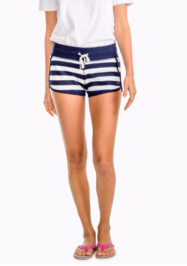 Southern Tide Jodie French Terry Stripe Short - Nautical Navy