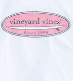 Vineyard Vines Men's Long-Sleeve Surf Logo T-Shirt - White Cap