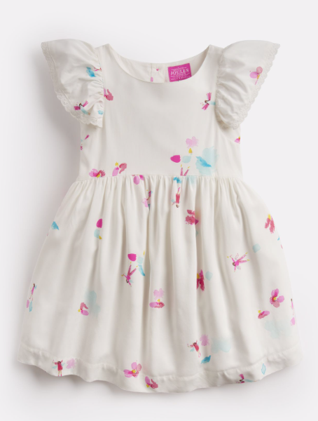 Joules Girls Emeline Woven Printed Dress - Fairy Floral