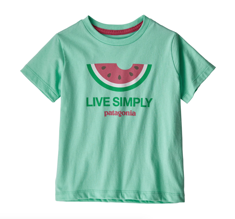 Patagonia Baby Live Simply Organic Cotton T-Shirt - Melon 3T / Live Simply Melon: Vjosa Green