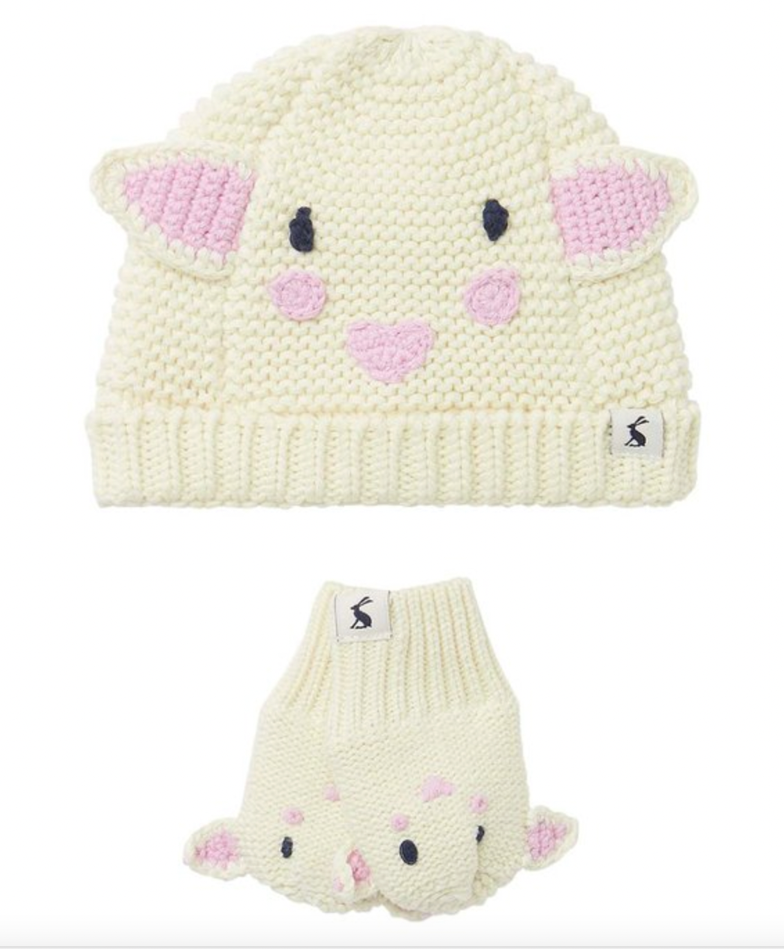 Joules Infant Chummy Sheep Hat and Mitts Set