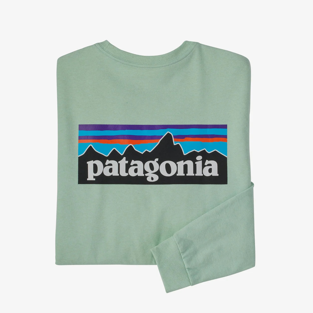 Patagonia Men's Long-Sleeved P-6 Logo Responsibili-Tee® - Tea Green