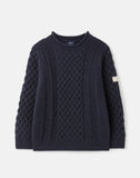 Joules Aran Knit Sweater - French Navy