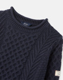 Joules Aran Knit Sweater - French Navy