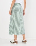 Joules Women's Auriel Chevron Jersey Skirt - Green Stripe