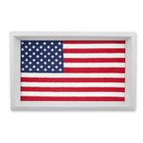 Smathers & Branson Big American Flag Needlepoint Valet Tray - White Wood