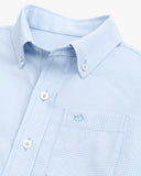 Southern Tide Boys Mini Gingham Intercoastal Button Down Shirt - Tide Blue