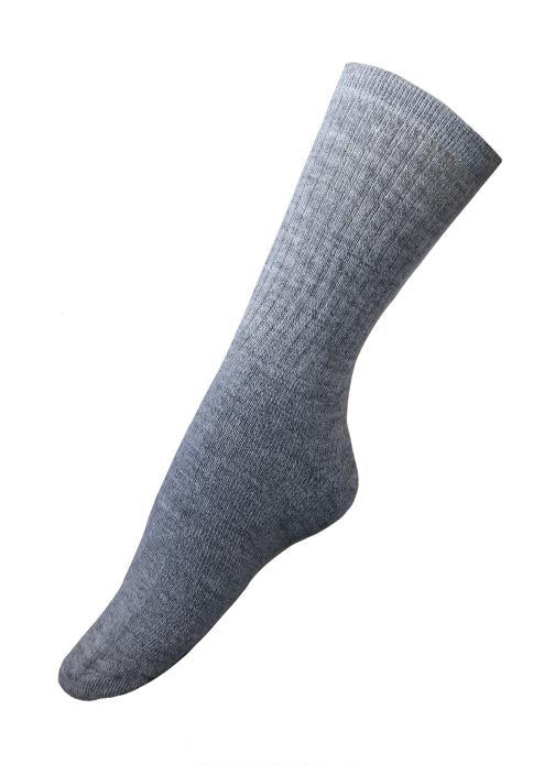 Alpaca Crew Socks - Grey Heather