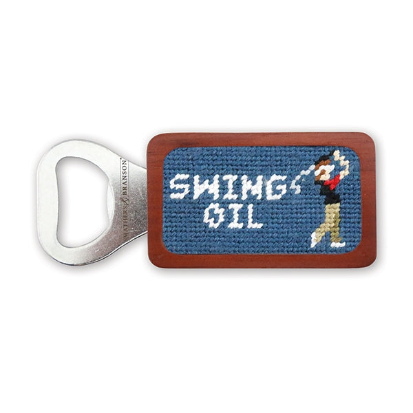 Smathers & Branson Swing Oil Needlepoint Bottle Opener - Slate