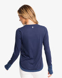 Southern Tide Women's Demy Long Sleeve Performance Top - Nautical Navy