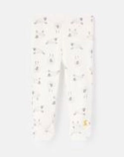 Joules Crawlers Organically Grown Cotton Leggings Newborn - 12 Months - White Sheep