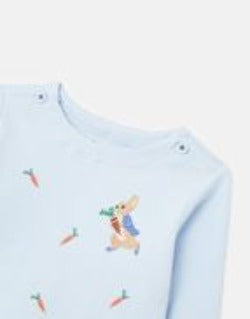 Joules Peter Rabbit Angus Artwork Top Newborn - 24 Months - Blue Peter ...
