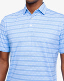 Southern Tide Men's Driver Best Ball Print Performance Polo Shirt - Boat Blue