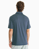 Southern Tide Driver Striped Performance Polo - Blue Night
