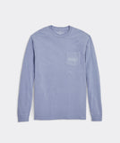 Vineyard Vines Men's Garment-Dyed Logo Box Long-Sleeve Pocket Tee - Summer Evening