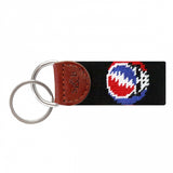 Smathers and Branson Steal Your Face Needlepoint Key Fob - Black