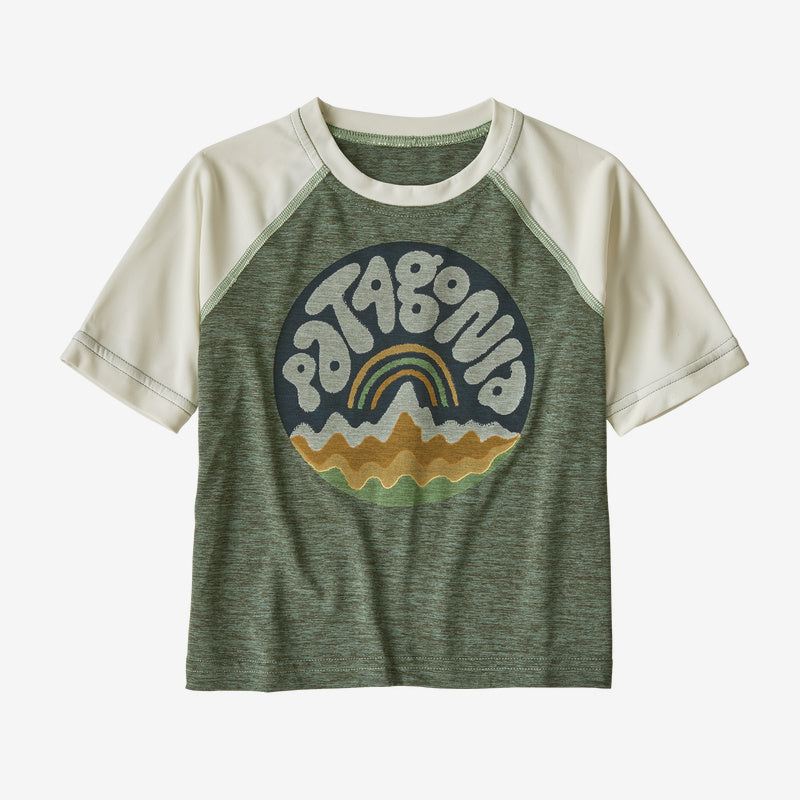 Patagonia Baby Capilene® Cool Daily T-Shirt - Bubble Fitz: Kale Green X-Dye