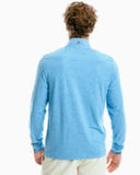 Southern Tide Men's Harbour Heather Performance Quarter Zip Pullover - Heather Niagara