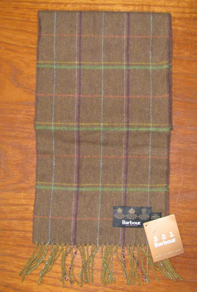 Barbour Newmarket Plaid Lambswool scarf - Brown