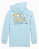 Southern Tide Kid's Watersports Icons Hoodie T-Shirt - Dream Blue