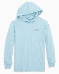 Southern Tide Kid's Watersports Icons Hoodie T-Shirt - Dream Blue