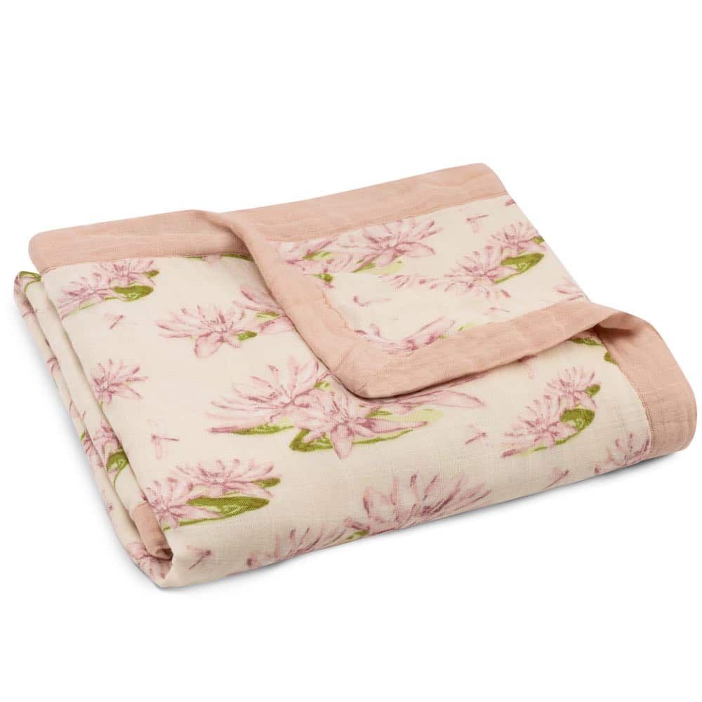 Milkbarn Water Lily Big Lovey Three-Layer Muslin Blanket