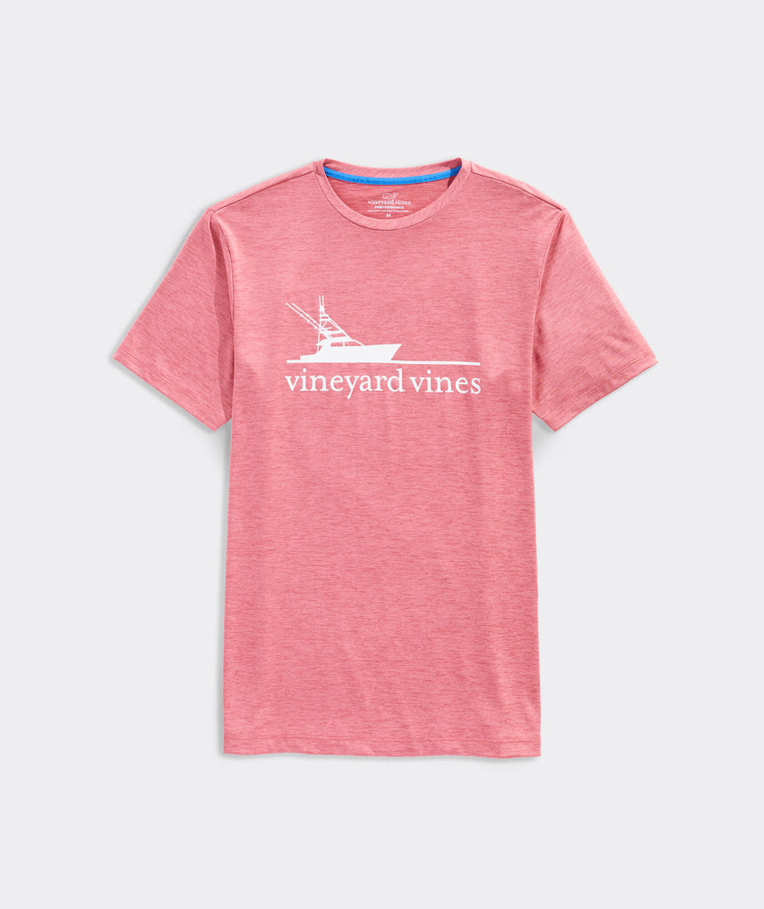 Vineyard Vines Men's Sportfisher Short-Sleeve Harbor Performance Tee - Lobster Reef Heather