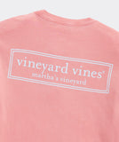 Vineyard Vines Men's Garment-Dyed Logo Box Long-Sleeve Pocket Tee - Lobster Reef