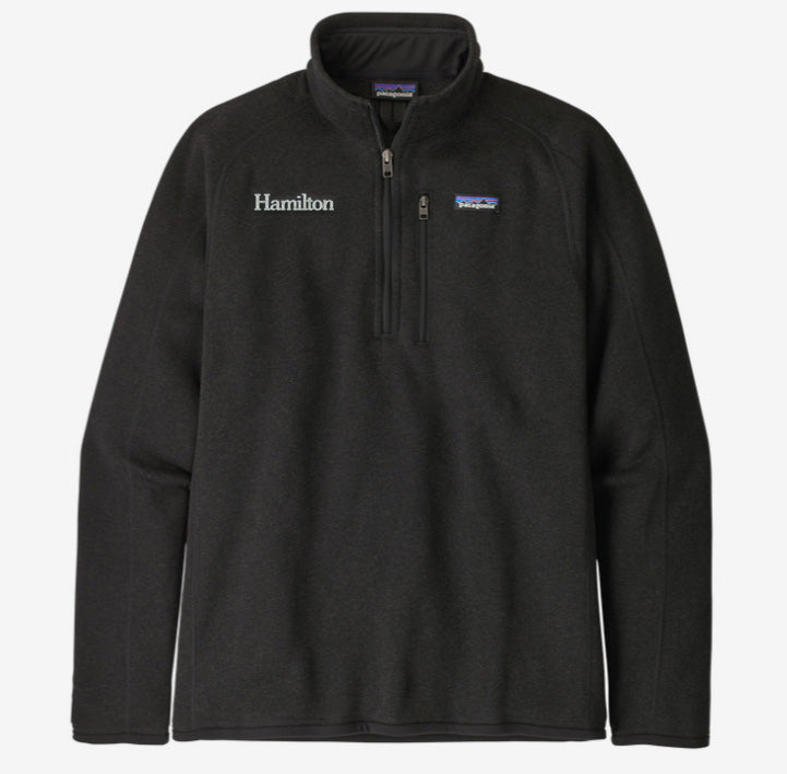 Hamilton Men's Better Sweater 1/4 Zip - Black (platinum thread)