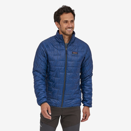 Patagonia Men s Men s Micro Puff Jacket Superior Blue W Ink Black X Large