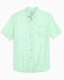 Southern Tide Men's Great Catch Printed Short Sleeve Button Down Shirt - Mist Green