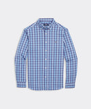 Vineyard Vines Men's Stretch Poplin Check Shirt - Newport Blue