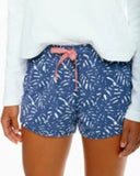 Southern Tide Women's Palm Printed Knit Lounge Short - Light Indigo