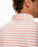 Southern Tide Men's Ryder Redmond Striped Performance Polo Shirt - Heather Sunbaked Sun