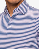 Southern Tide Men's Ryder Heather Marin Stripe Performance Polo Shirt - Heather Orchid Petal