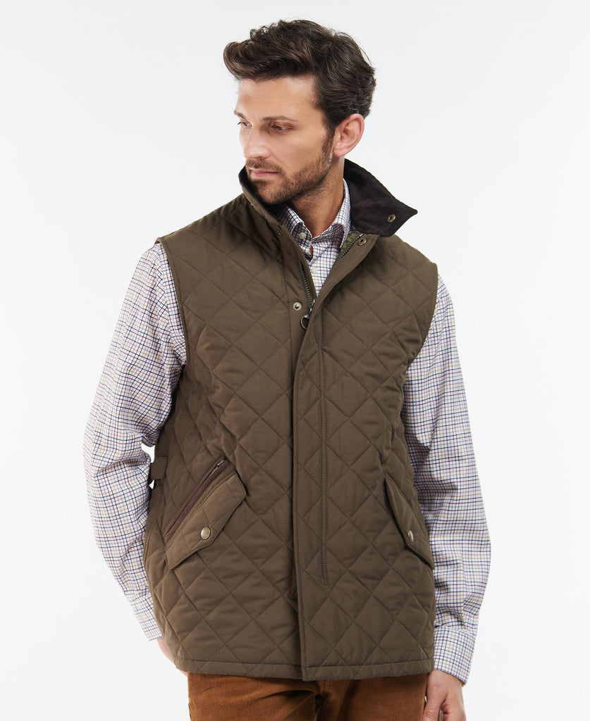 Barbour Men's Shoveler Gilet - Dark Olive