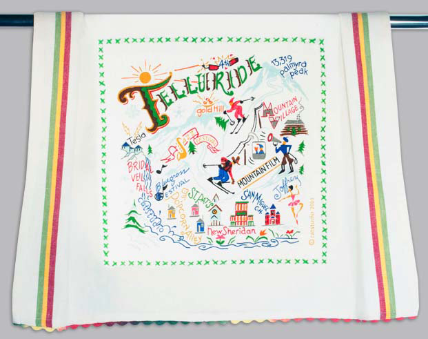 Catstudio Ski Telluride Dishtowel