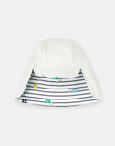 Joules Sonny Legionaire Style Jersey Hat - Snail Race Stripes