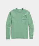Vineyard Vines Men's Garment-Dyed Logo Box Long-Sleeve Pocket Tee - Starboard Green