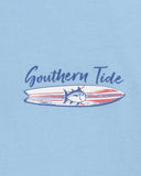 Southern Tide Women's Surfboard Flag T-Shirt - Sky Blue